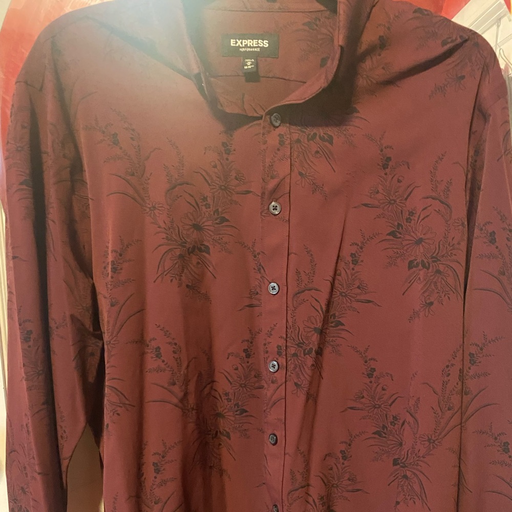 Express Dress Shirt, Slim Performance, Size M